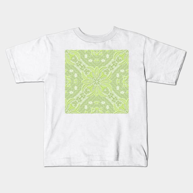 Textured Embossed Lace Kids T-Shirt by justrachna